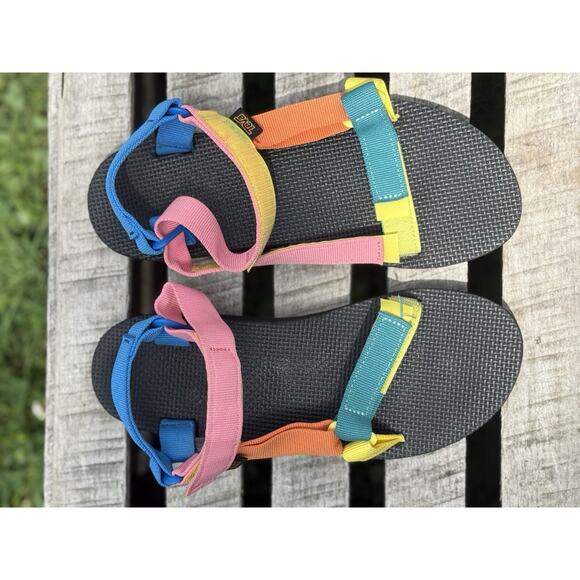Teva Original Universal Color Rainbow Womens Sandals Size US 10 Water Beach Walk - Picture 1 of 16